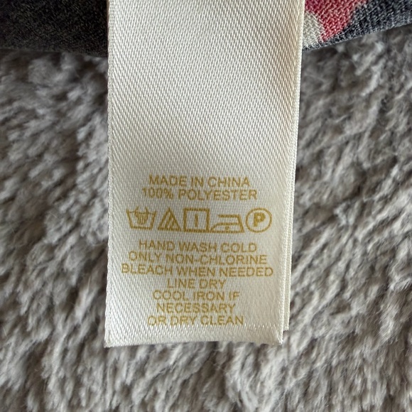 kate spade Black Top with Pink and Red Floral Accents - Picture 5 of 5